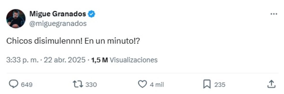 Nico Occhiato y Migue Granados se cruzaron en redes tras los bots que inflaron los números de Luzu (Captura de pantalla)