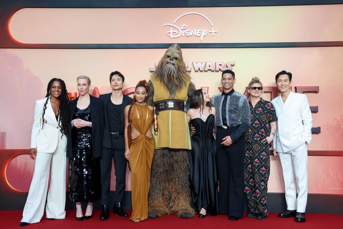 Todo el elenco de The Acolyte en una presentación de prensa en Londres (Foto: Gentileza Disney+)