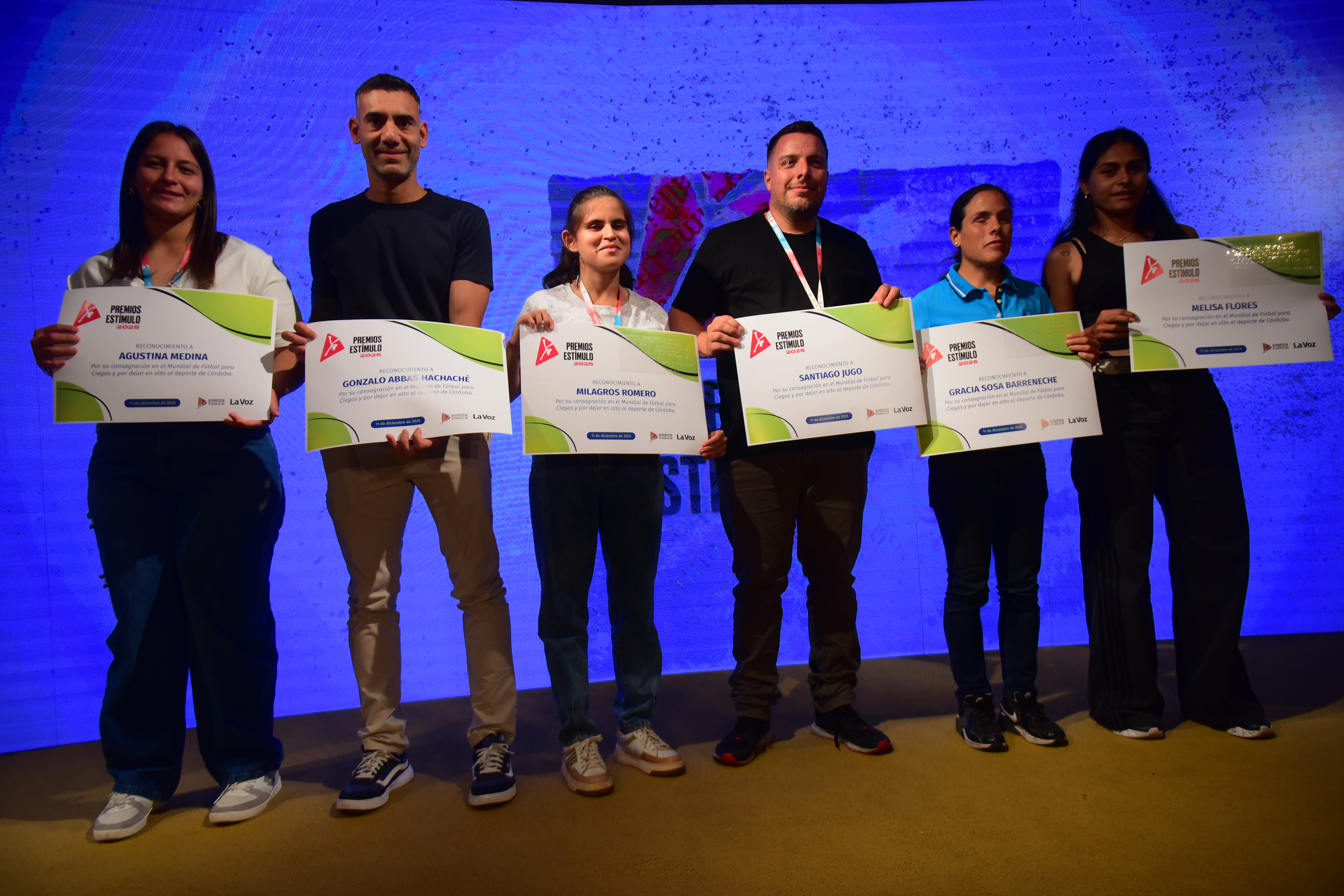 Entrega de los Premios Estímulo a los deportistas destacados del año en el Auditorio de La Voz. (Foto Javier Ferreyra)