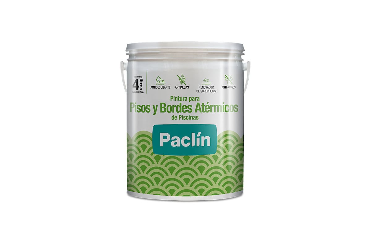 Pintura para pisos y bordes atérmicos de piscinas Paclín
