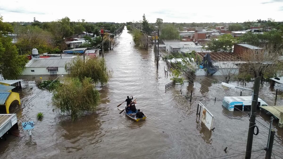 Inundación en Zona Sur, Solano, municipio de Quilmes. (Foto Santi García Díaz).