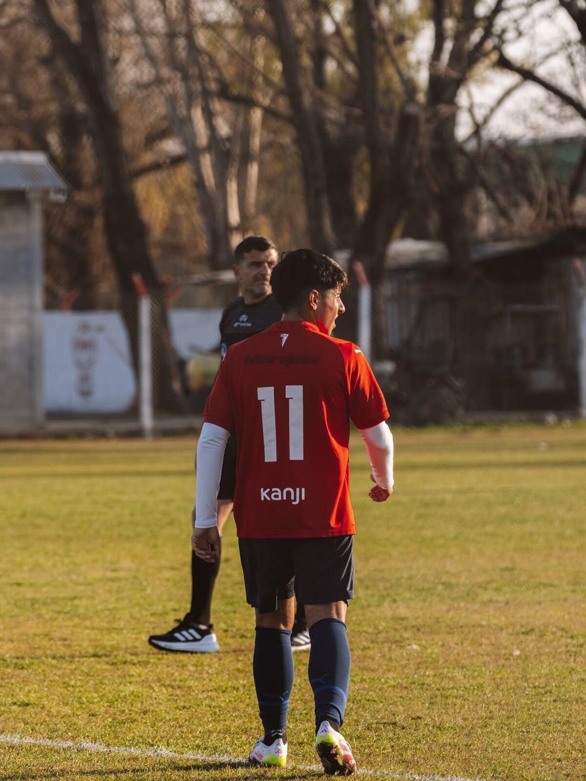Benjamín Agüero Maradona, en las inferiores de Independiente. (Instagram aguerobenja19)