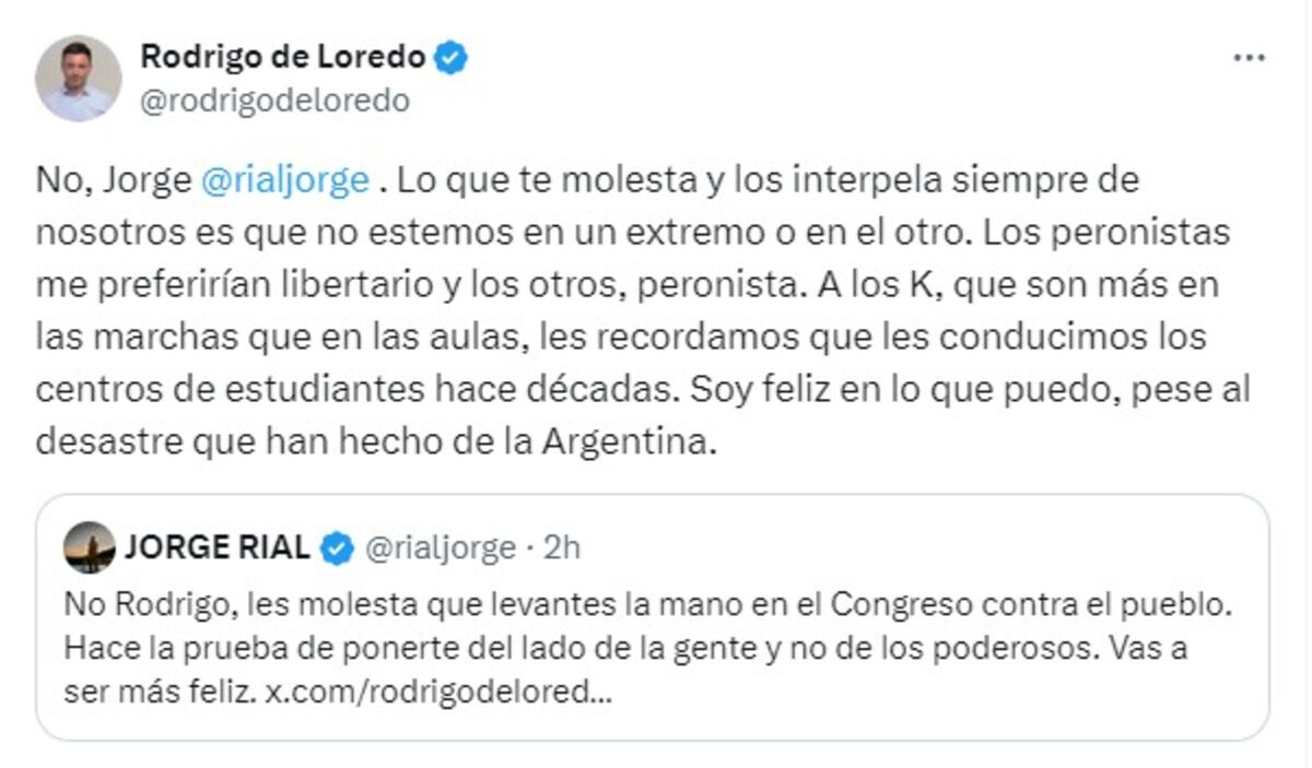 El cruce entre el diputado y el conductor.