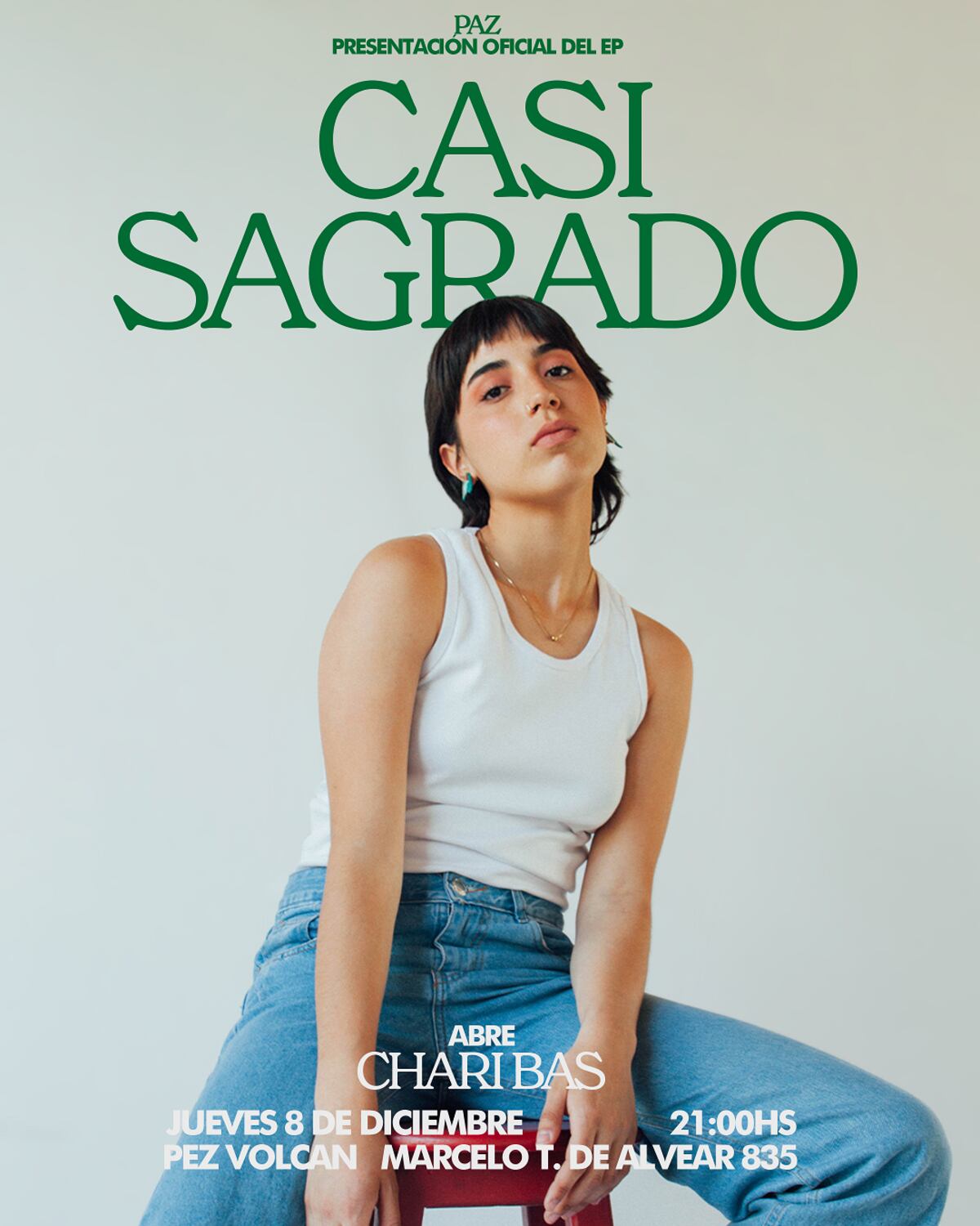 Paz Gonzalez presenta su disco "Casi Sagrado" (Foto: Prensa)