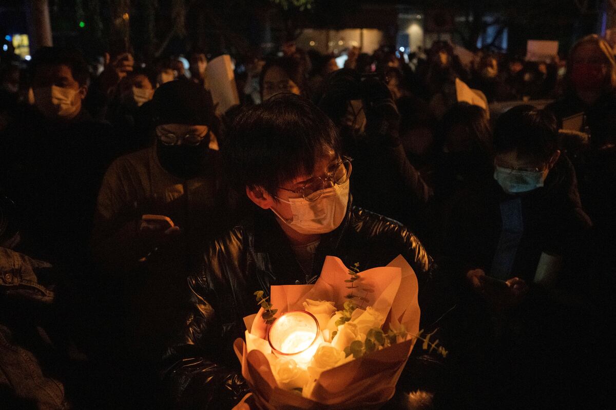Protestas en China contra el Gobierno. (AP)