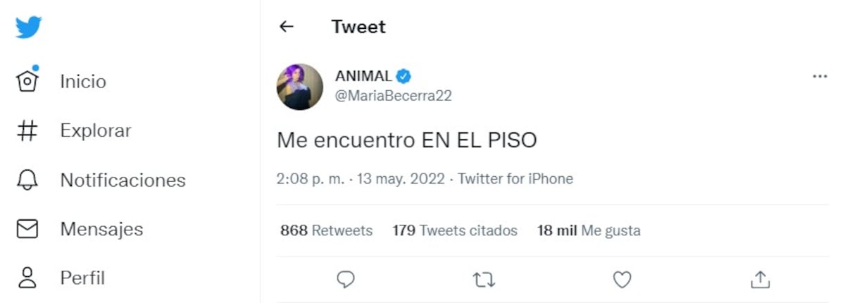 María Becerra parece afectada por el nuevo amorío de su ex. (Captura)