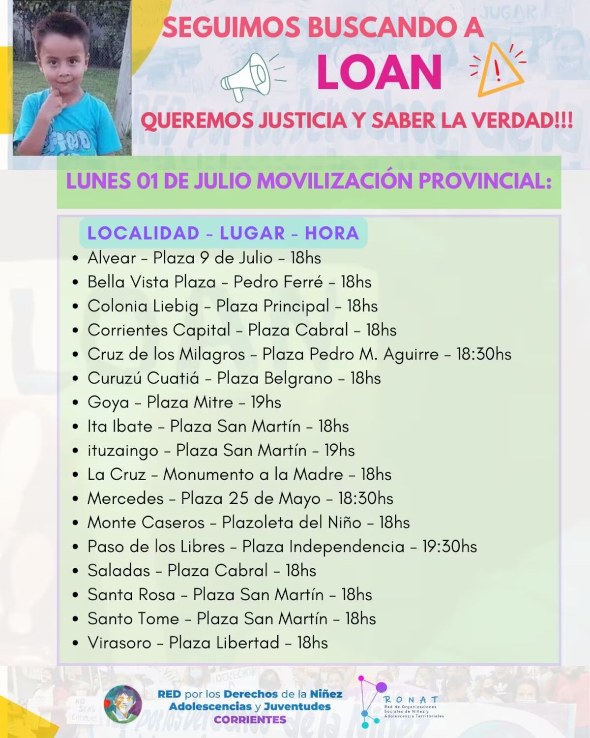 Marchas por Loan. (Gentileza)