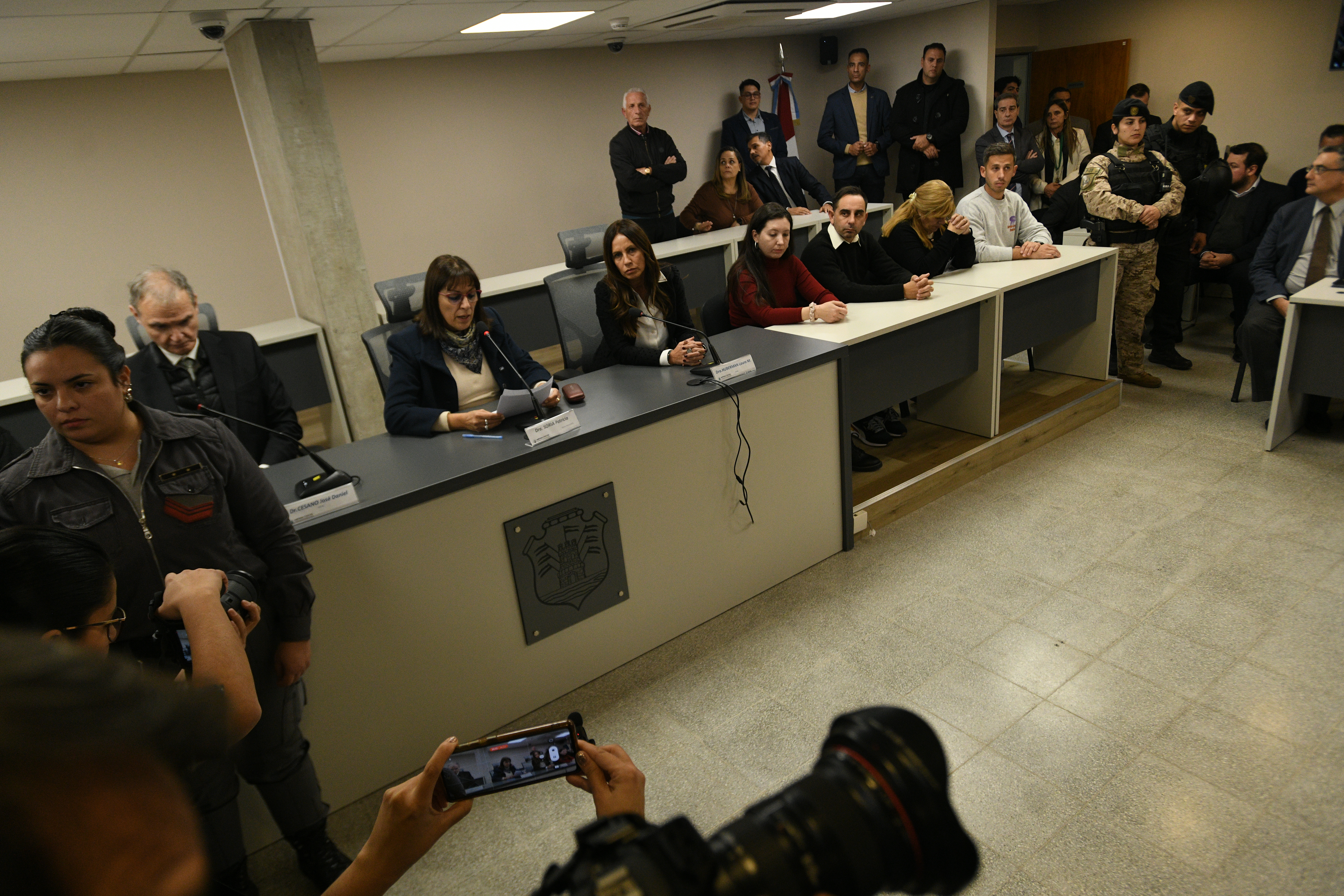 Cesano, Soria y Huberman, los jueces de la Cámara Séptima del Crimen que tendrán que fundamentar las condenas y las absoluciones. (Foto: Javier Ferreyra / La Voz