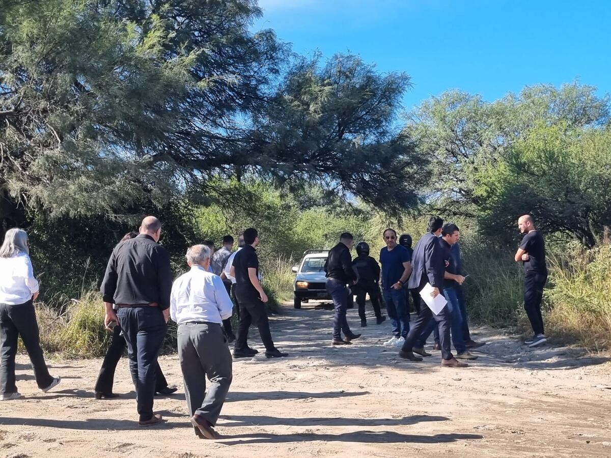 Inspección ocular en Traslasierra en el marco de la causa por el secuestro y crimen de Santiago Aguilera. (La Voz)