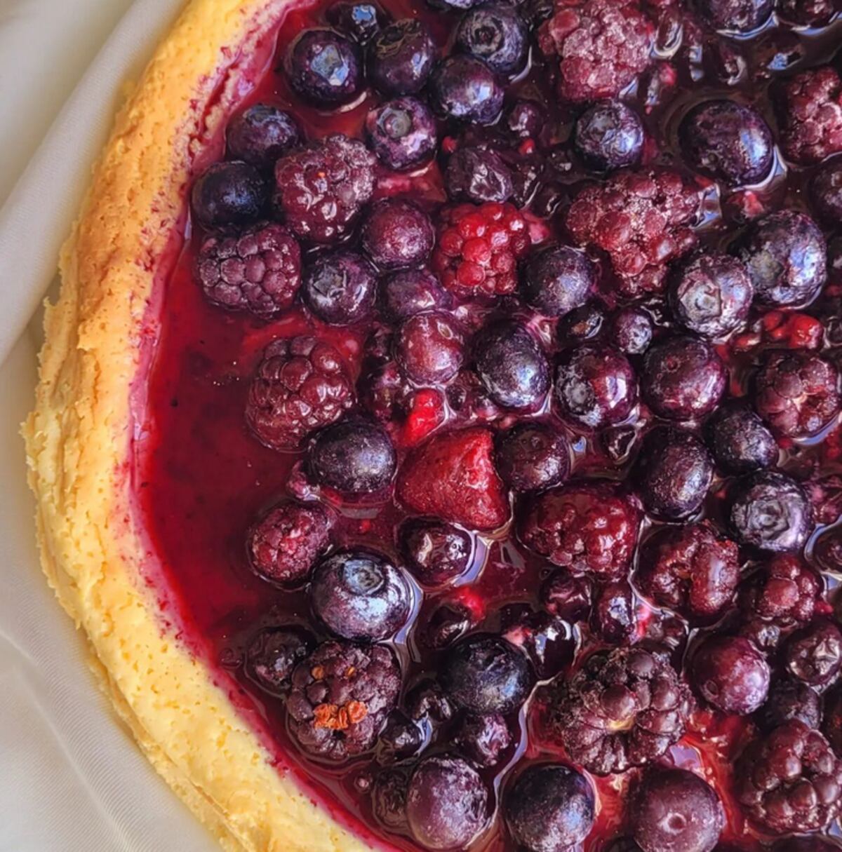 Cheesecake de frutos rojos.