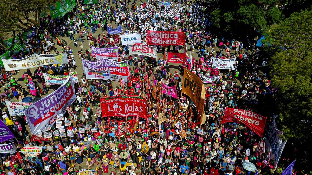 Jujuy. El inicio del 37° Encuentro Plurinacional de Mujeres, Lesbianas, Travestis, Trans y No Binaries.