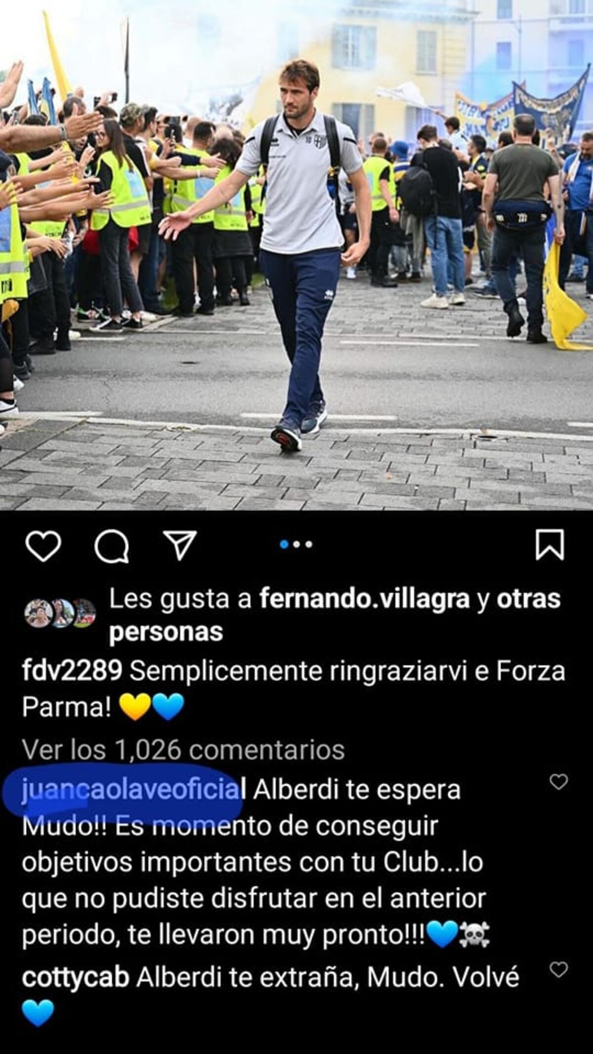 Franco Vázquez y el comentario de Olave. (Captura).