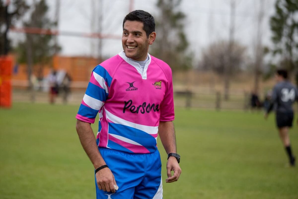 Juan Manuel "Poroto" López, árbitro cordobés presente en el test match de Los Pumas ante Escocia en Salta en 2022. (Gentileza Juan Manuel López)