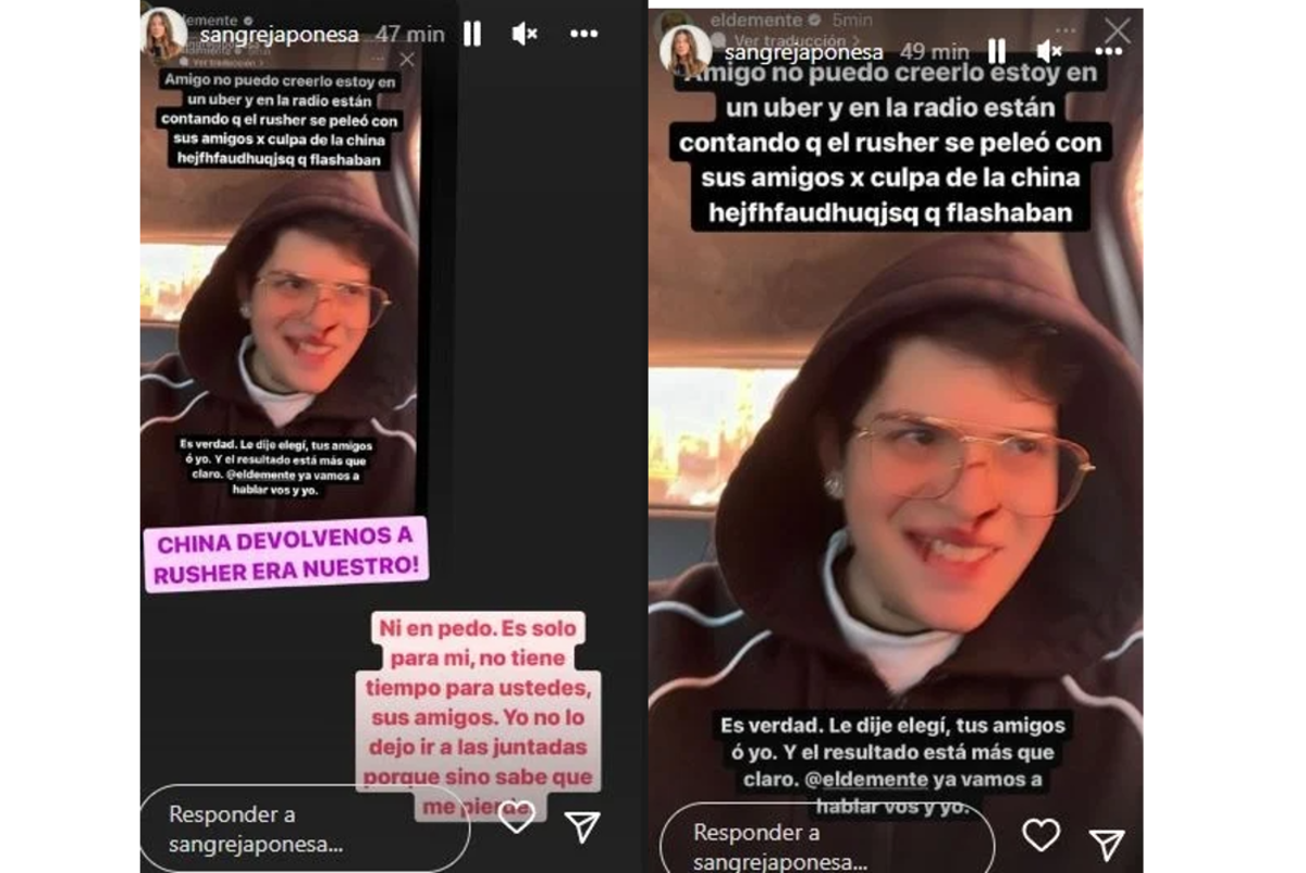 El irónico comentario de La China a El Demente (Captura de pantalla).