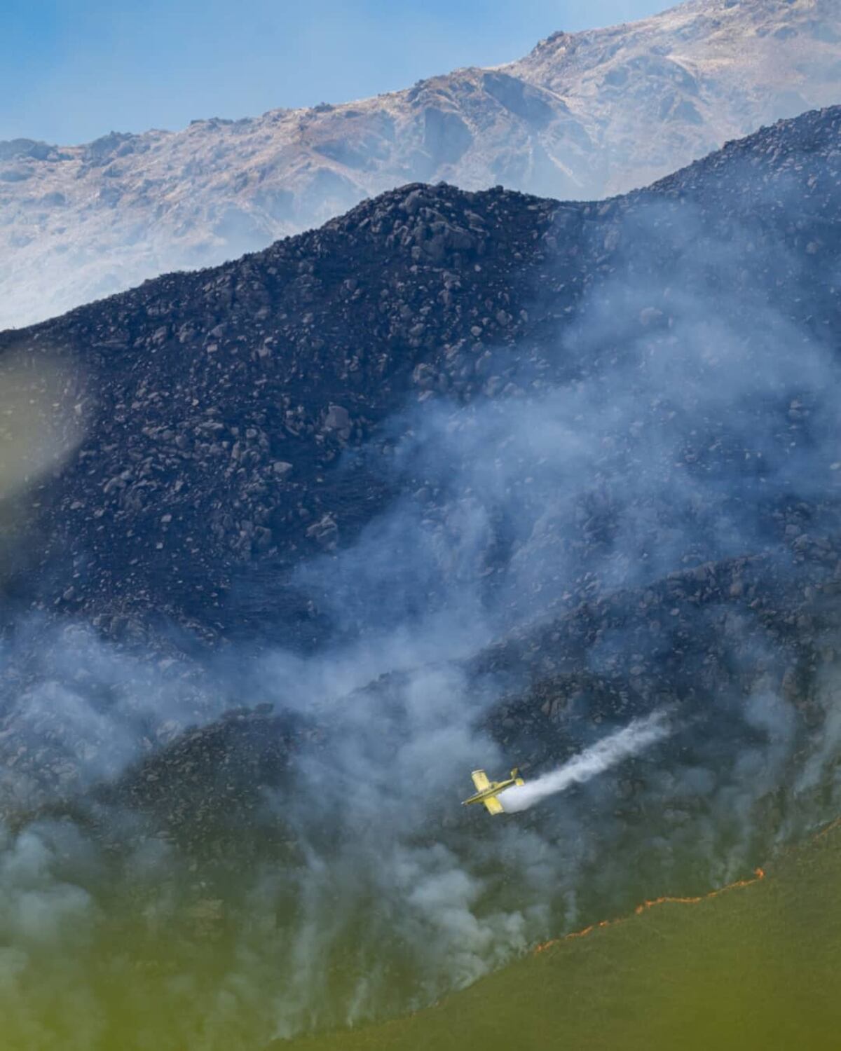 Imágenes del incendio en Sierra de los Comechingones. (Foto / instagram.com/martin.btz)