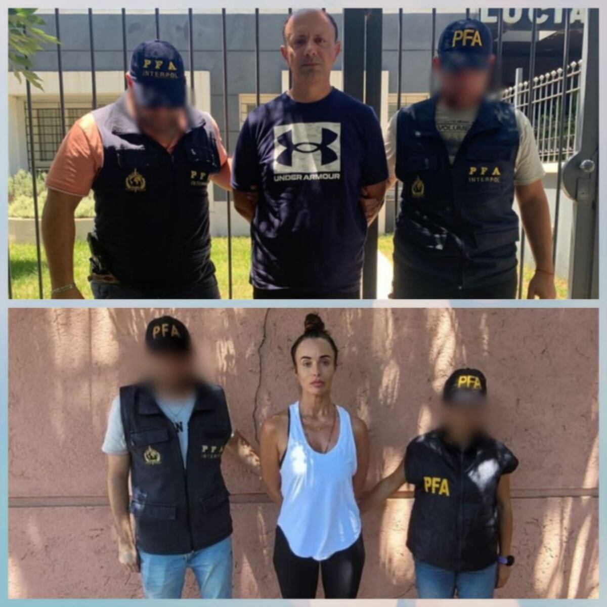 Detenidos en Córdoba. Detención de Diego Hernán Dirisio y su esposa Julieta Nardi. (Gentileza ABC Noticias)