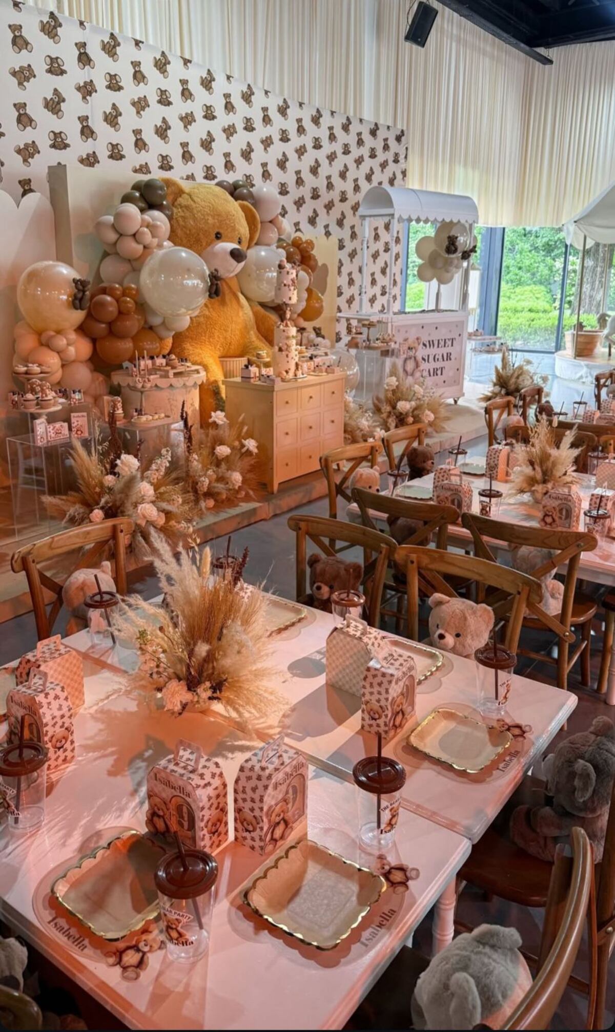 Así lució la decoración del cumpleaños de Isabella Icardi.