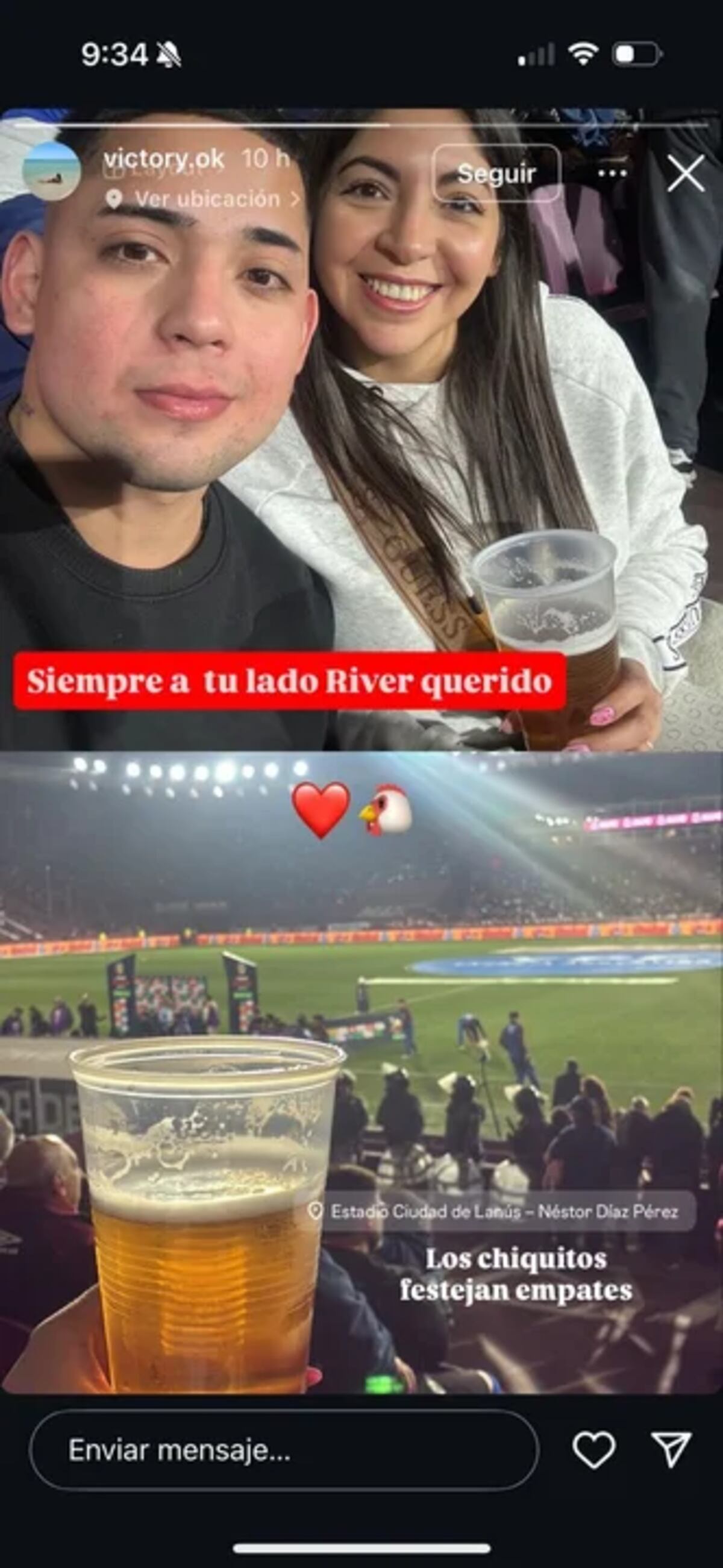 Escandalo en Lanús: la pareja de Rodrigo Castillo subió una foto alentando a River ante el ´Granate´