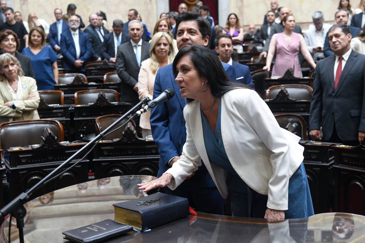 Diputados. Así juró Laura Rodríguez Machado este miércoles 3 de diciembre.