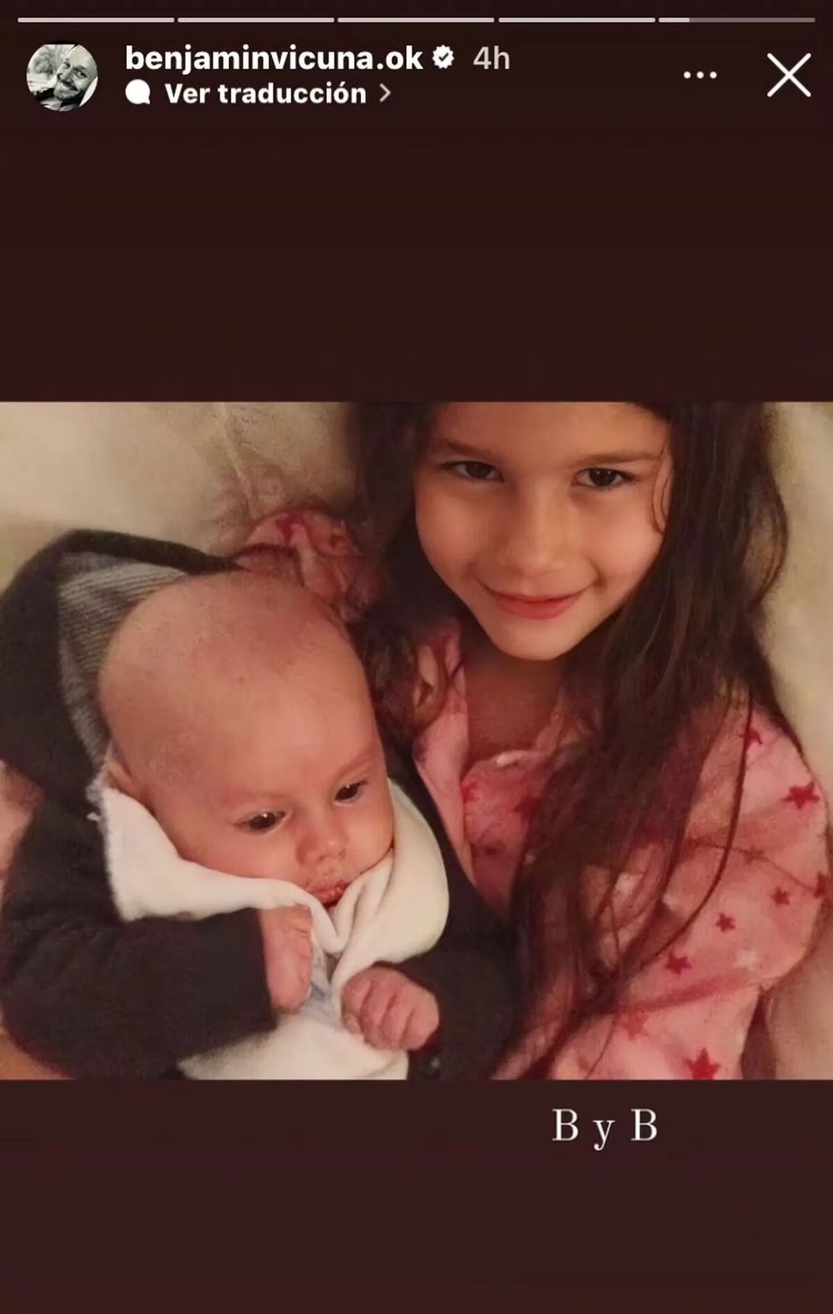 Blanca y Bautista Vicuña cuando eran muy pequeños (Captura de pantalla).