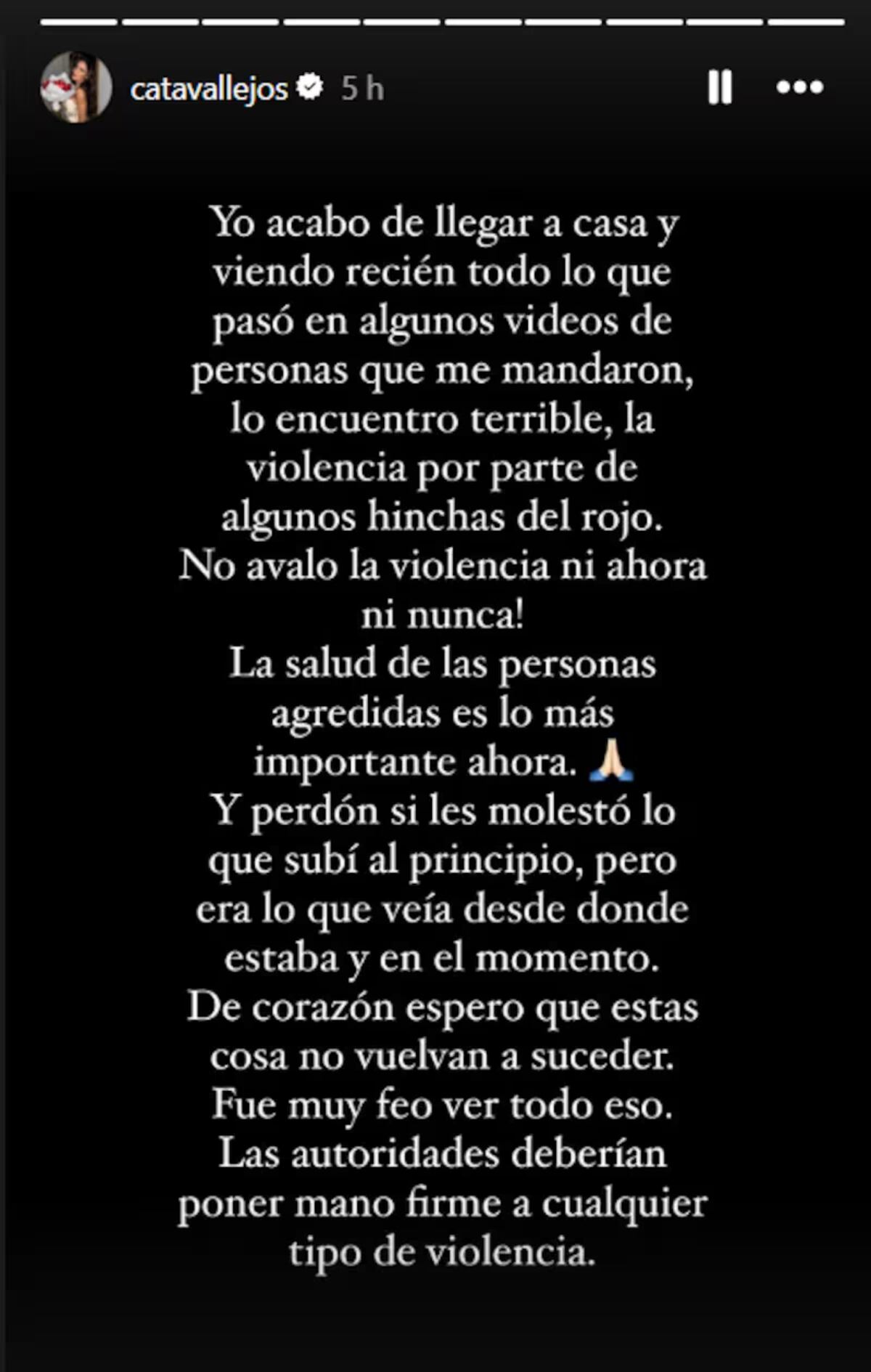 Los posteos de Cata Vallejos.