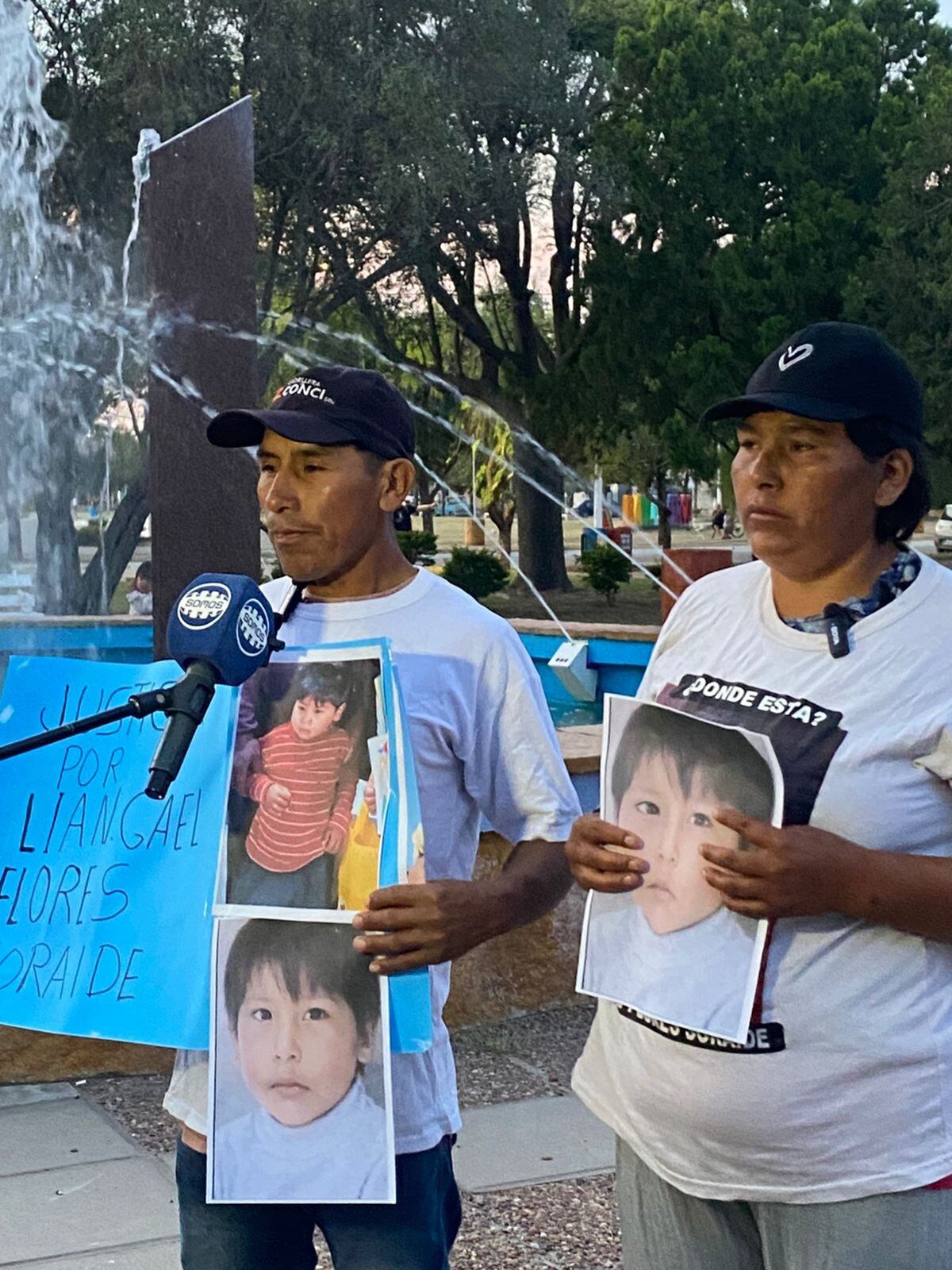 Marcha de familiares a 11 meses de la desaparición de Lian Flores. (Gentileza)
