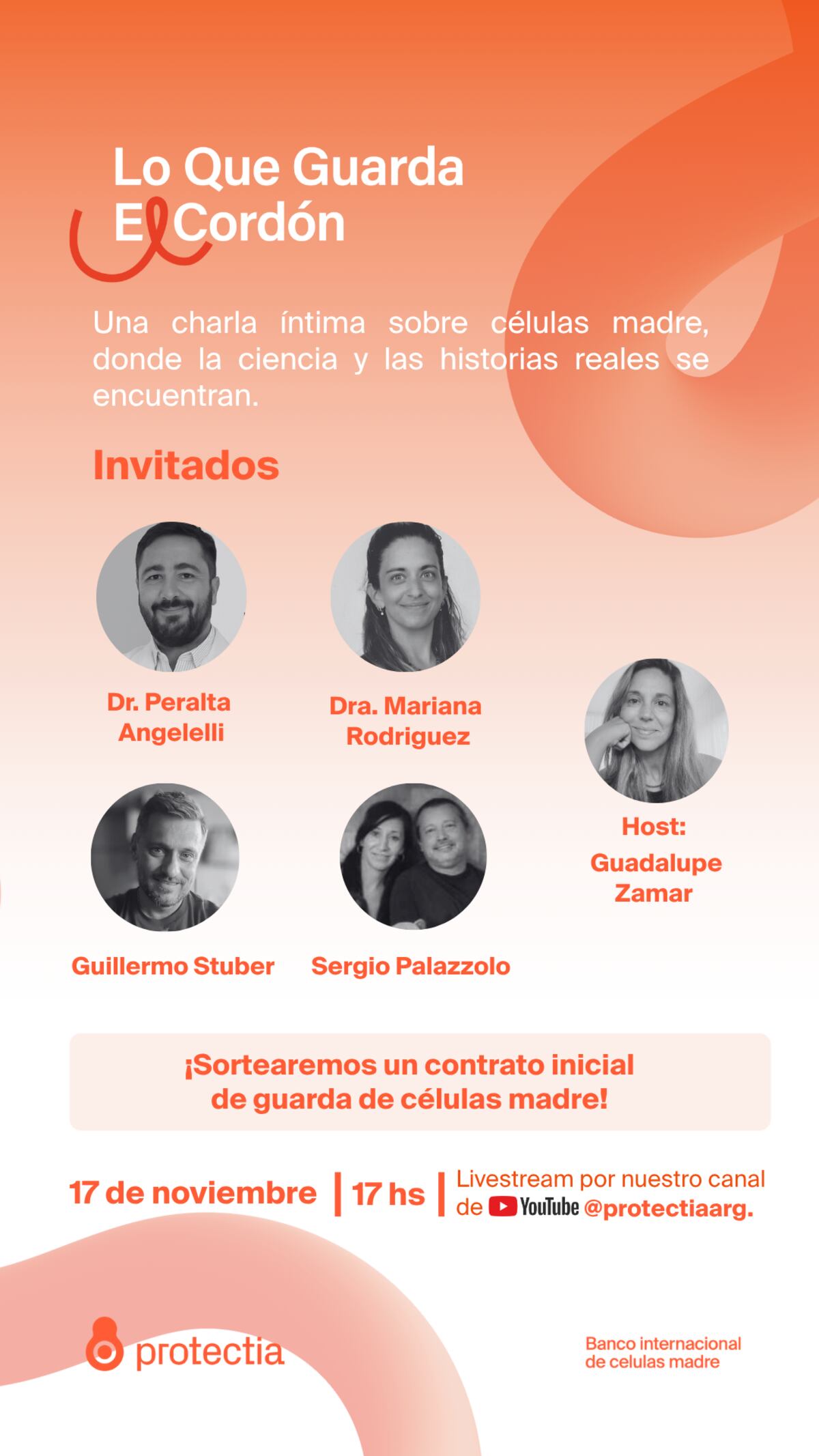 Lo que guarda el cordón, el stream de Protectia para conversar sobre el cordón umbilical.
