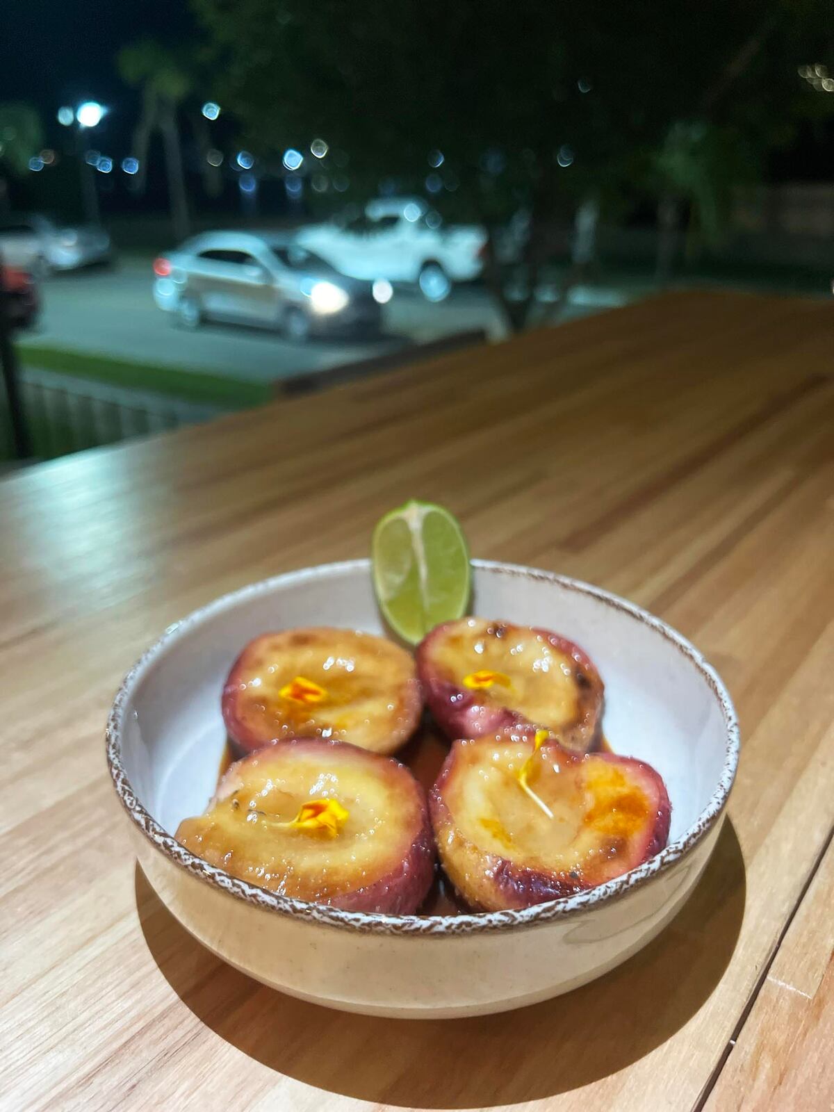 Duraznos asados.