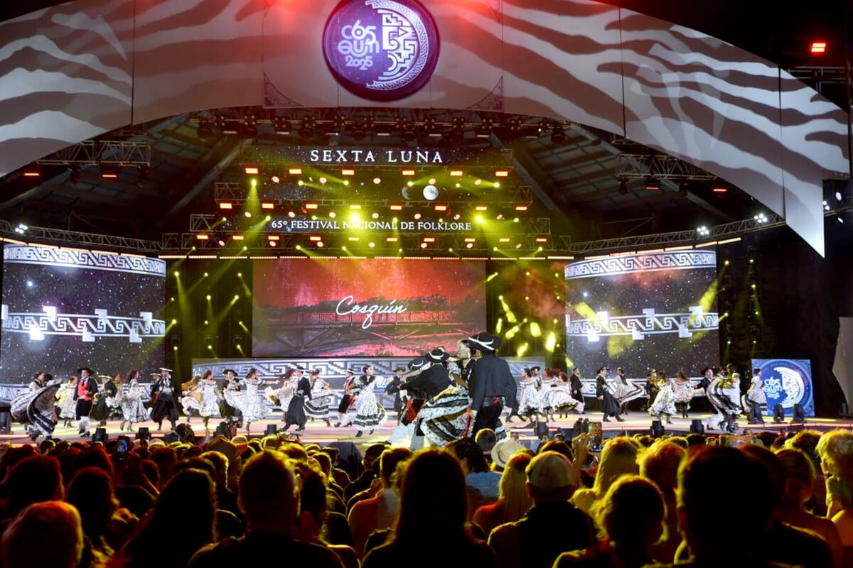 Una postal de la más reciente edición del Festival de Cosquín, en enero de 2025. (La Voz)