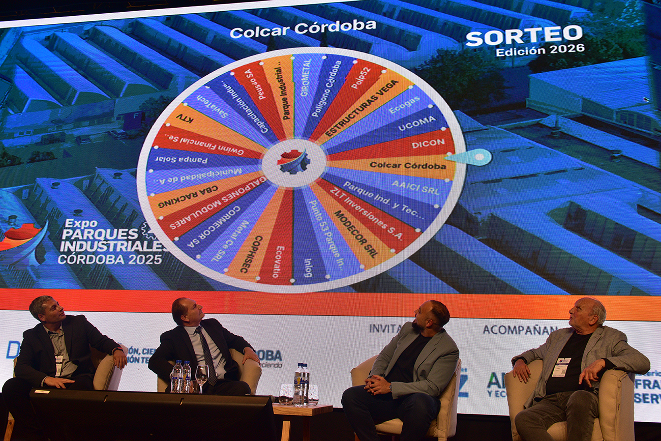 Al cierre de la Expo Parques Industriales se sorteó un lugar para la próxima edición 2026. (José Gabriel Hernández / La Voz)