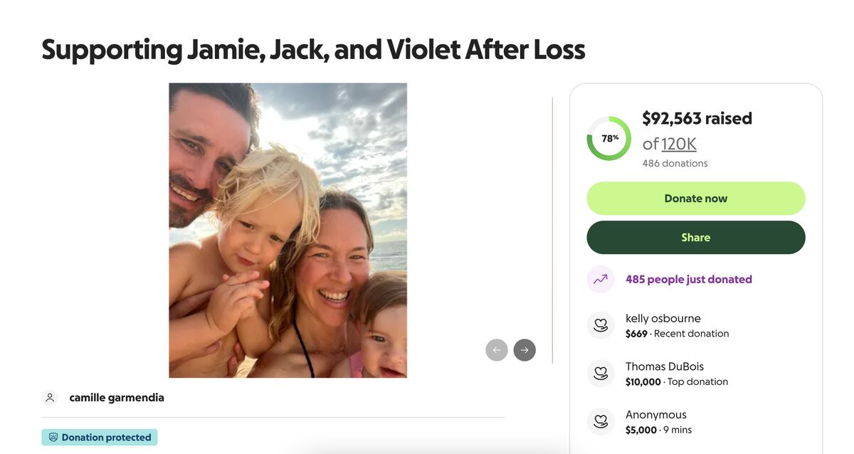La esposa de James Ransone realizó una colecta y varias figuras del espectáculo se solidarizaron. (Foto: captura de pantalla)