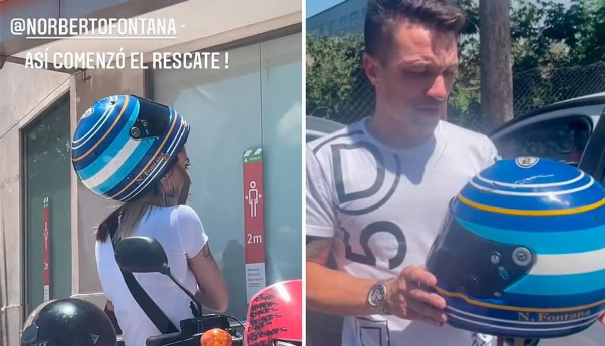 Fontana recuperó el casco de F1 que le había sido robado