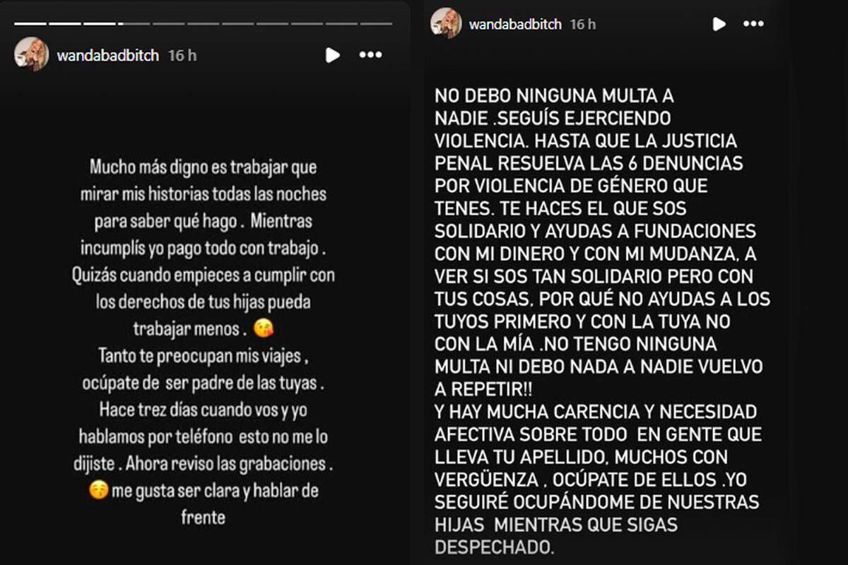 Wanda Nara. Foto: captura pantalla Instagram.