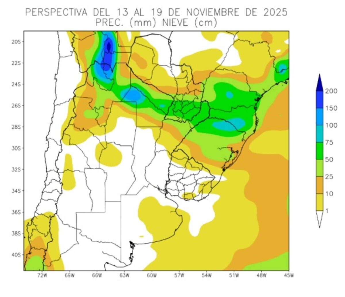 CLIMA. Precipitaciones en el país. (Gentileza Bolsa de Cereales)