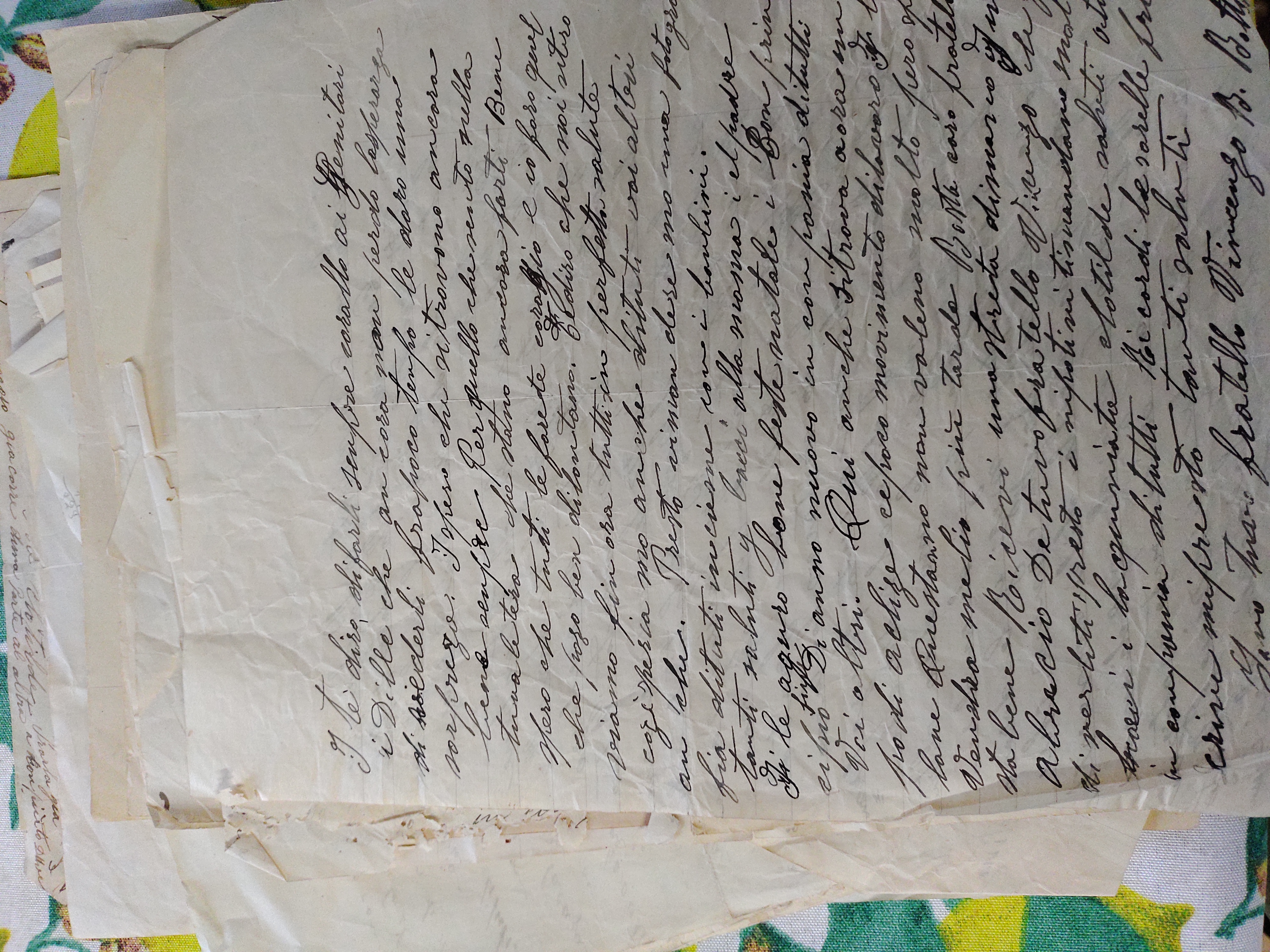 Las cartas que Vicenzo le escribía a su hermano desde Argentina (Gentileza)