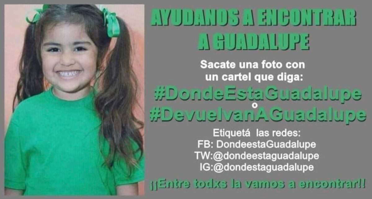 Campaña. Para dar con el paradero de Guadalupe.