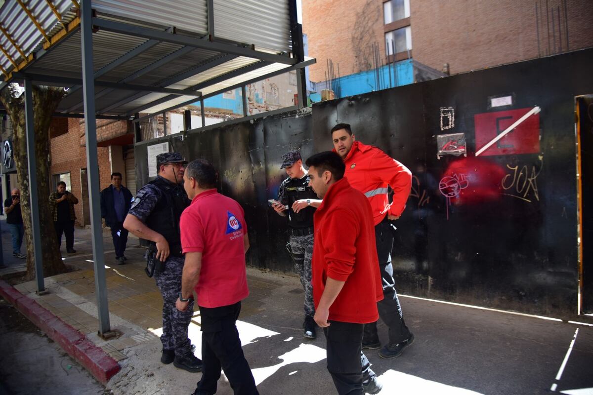 Desmoronamiento en un edificio en construcción de Nueva Córdoba. (Pedro Castillo / La Voz)