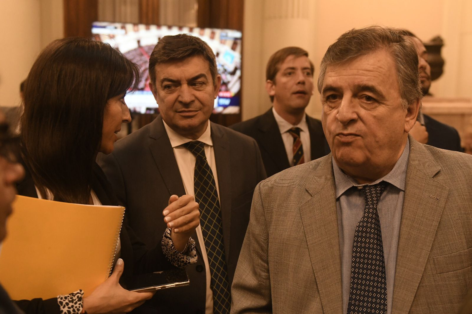Juntos por el Cambio resolvió, tras una reunión de interbloque, no dar quórum en la sesión preparatoria convocada para este jueves, donde se votará la continuidad de Moreau como presidenta de la Cámara. (Federico Lopez Claro)