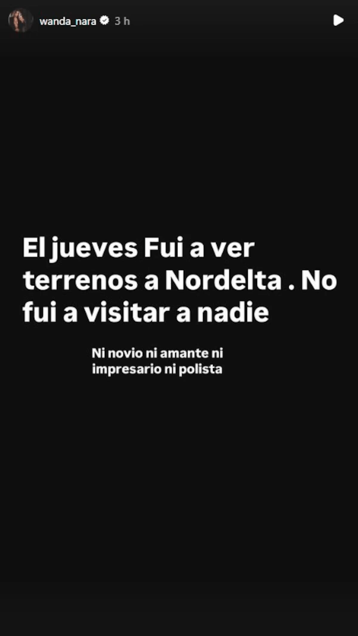 Wanda Nara en Instagram. Foto: Instagram