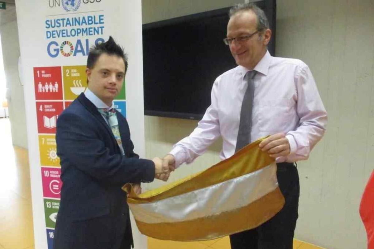 Eros Recio, el creador de la bandera de la discapacidad.
