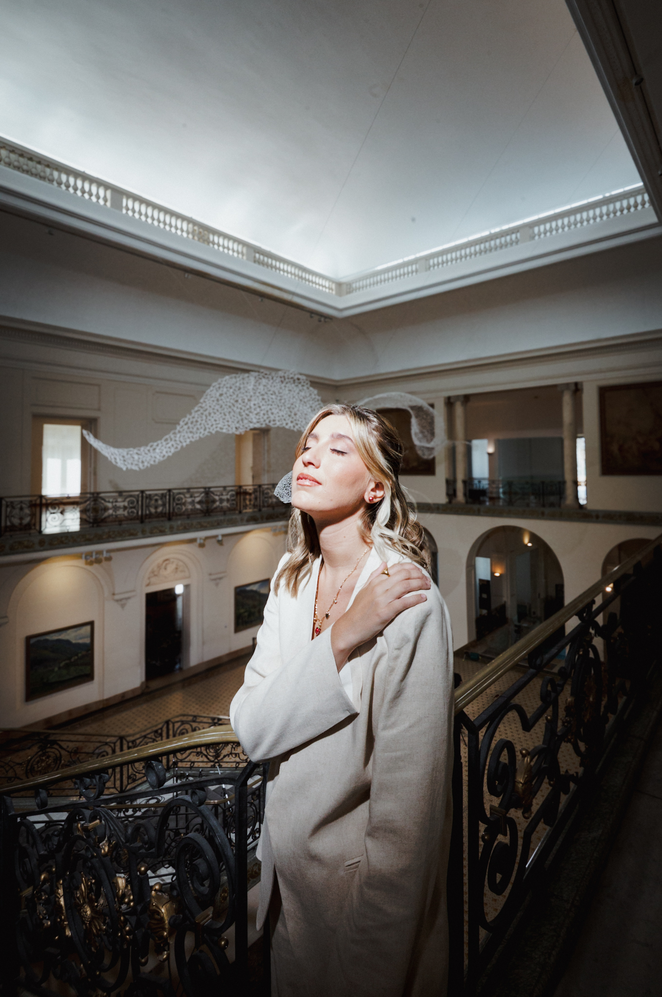 Paz Carrara, en la live session que grabó en el Palacio Ferreyra. (Prensa Paz Carrara)
