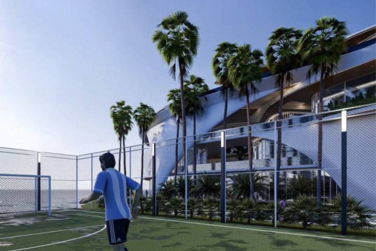 Así es el brutal proyecto del arquitecto Jorge Luis Véliz Quintana con precio impactante que se presentó en Miami para hacer honor a Lionel Messi. (Vélez Quintana)