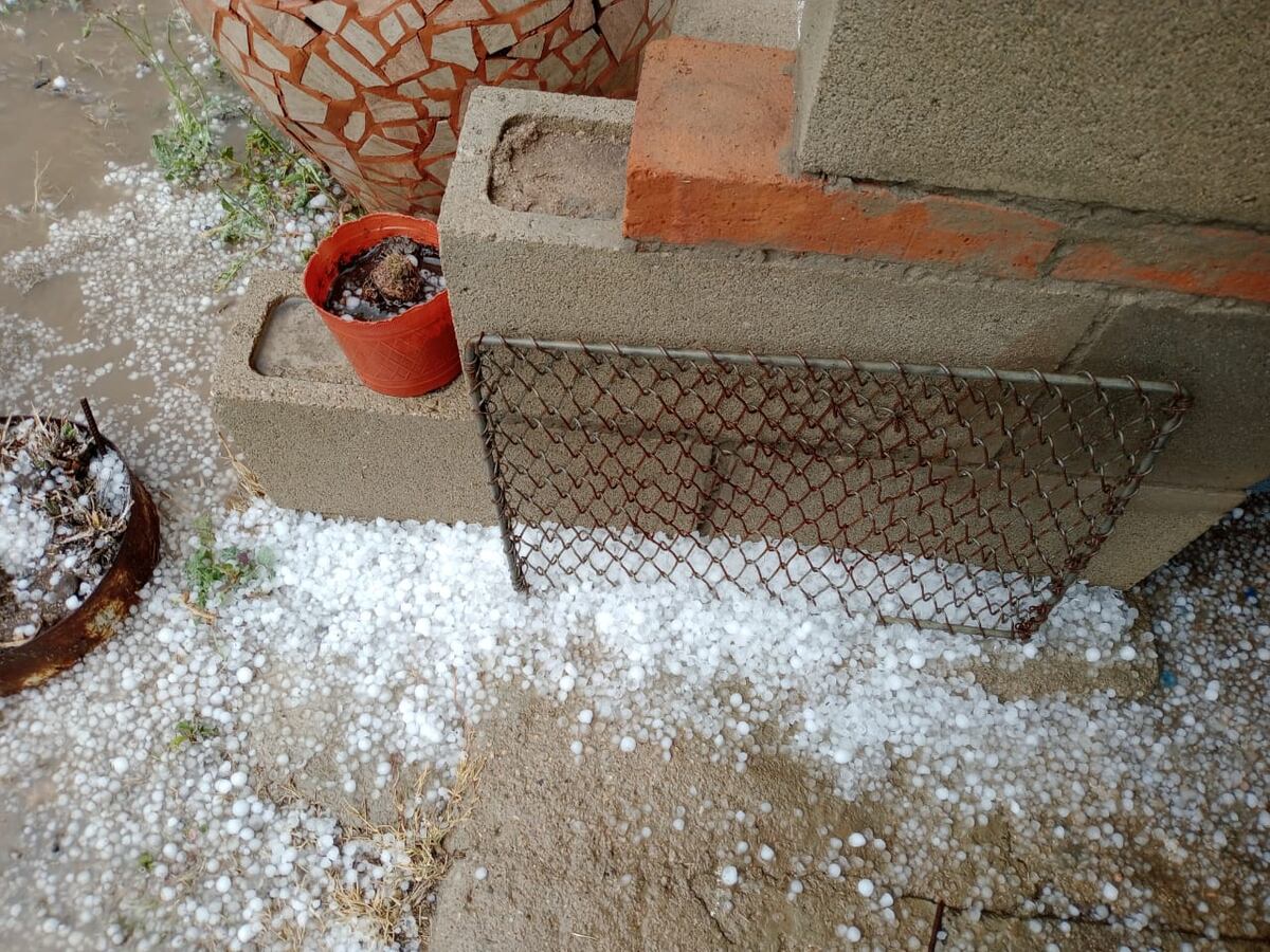 Granizo en Tanti (Gentileza).