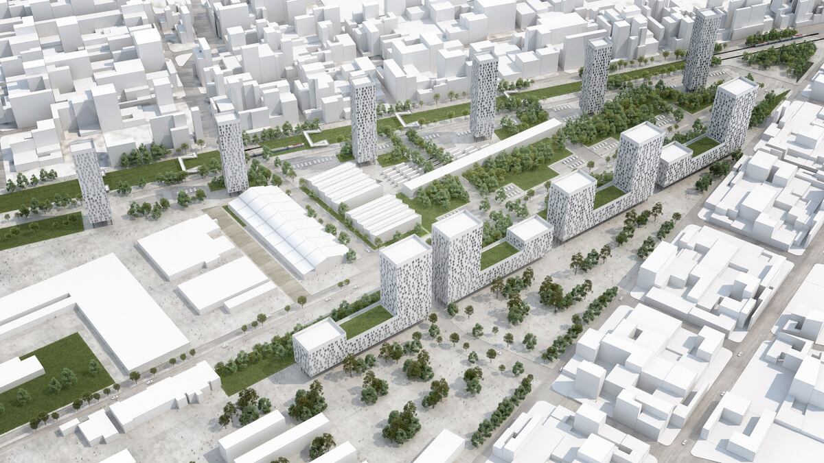 Render del proyecto de Alberto Baulina para el predio de Forja.