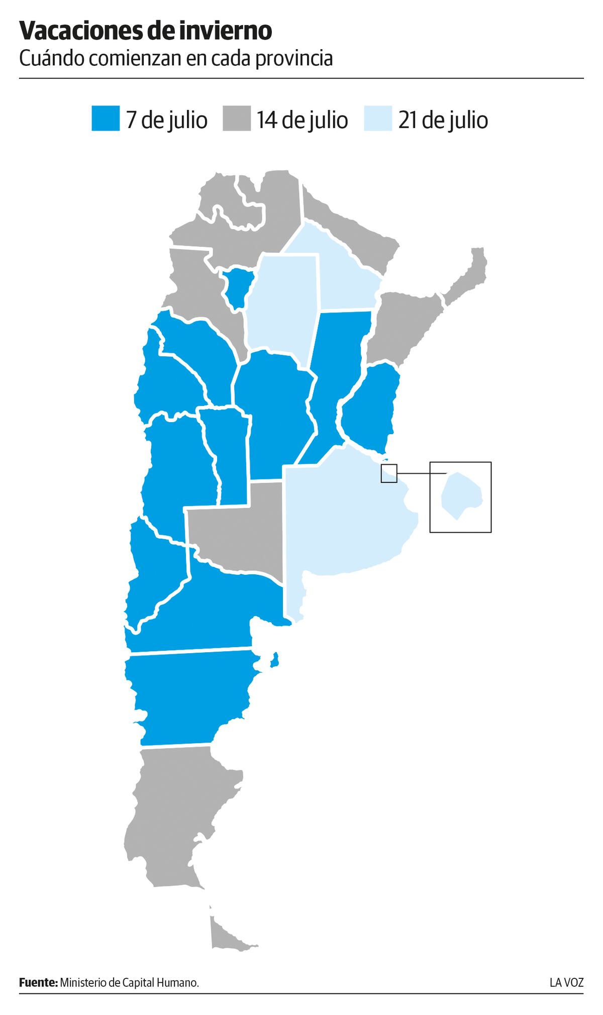 Vacaciones de Julio en Argentina. (La Voz)
