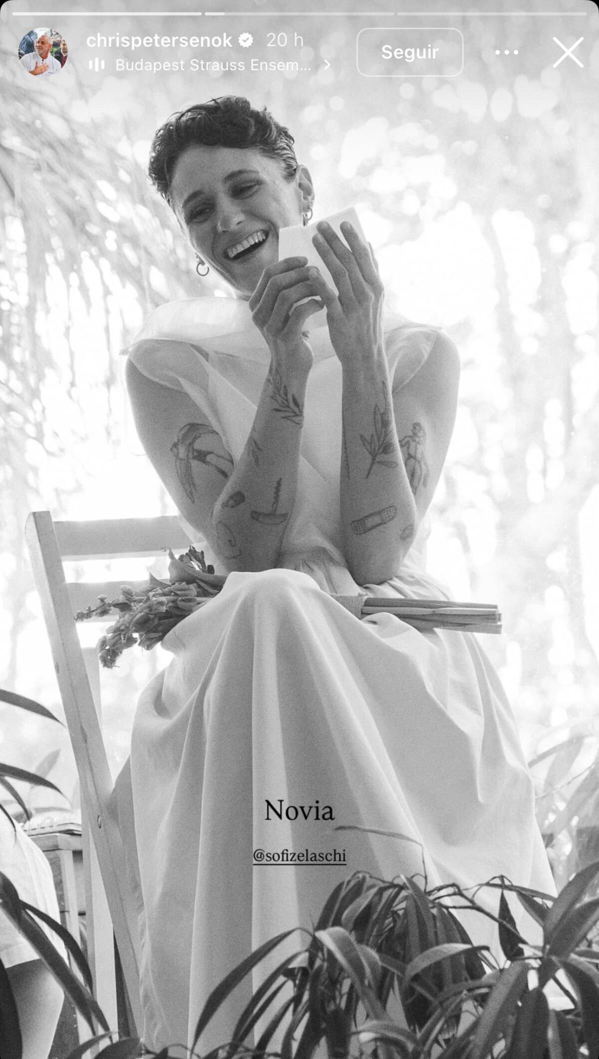 Christian Petersen se casó con Sofía Sánchez Zelaschi (Instagram de Christian Petersen)