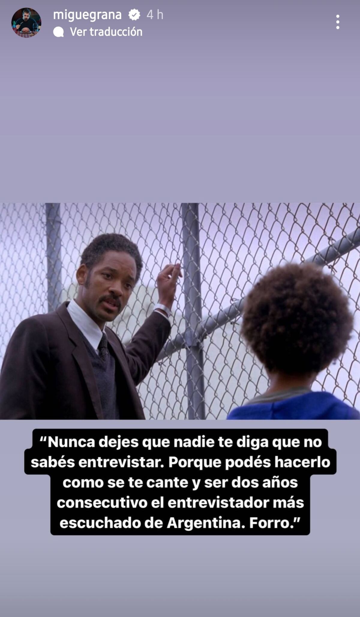 Migue Granados anunció el final de "La cruda" (Captura de pantalla)