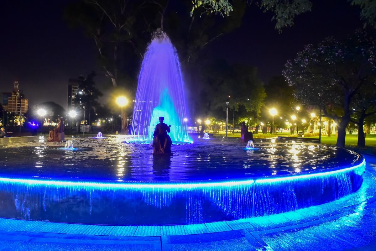 Así quedó la renovada fuente del Parque Las Heras-Elisa. (Municipalidad de Córdoba)