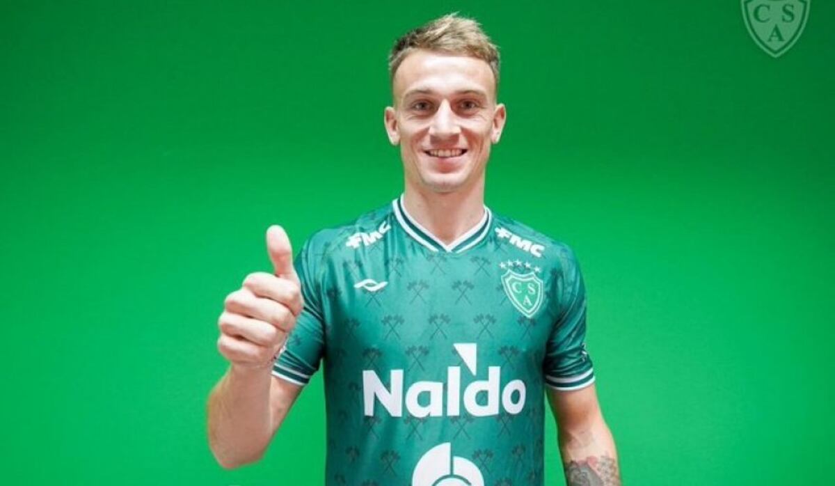 El cordobés Guido Mainero fue presentado en Sarmiento de Junín. (Prensa Sarmiento).
