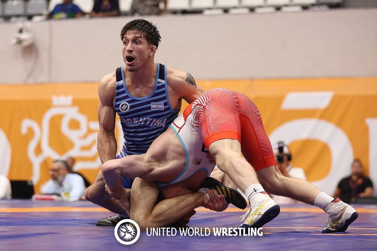 El cordobés Agustín Destribats logró el oro en Monterrey, México, y se convirtió en el primer argentino en la historia en consagrarse campeón panamericano senior. (Osvaldo Aguilar / United World Wrestling para Enard)